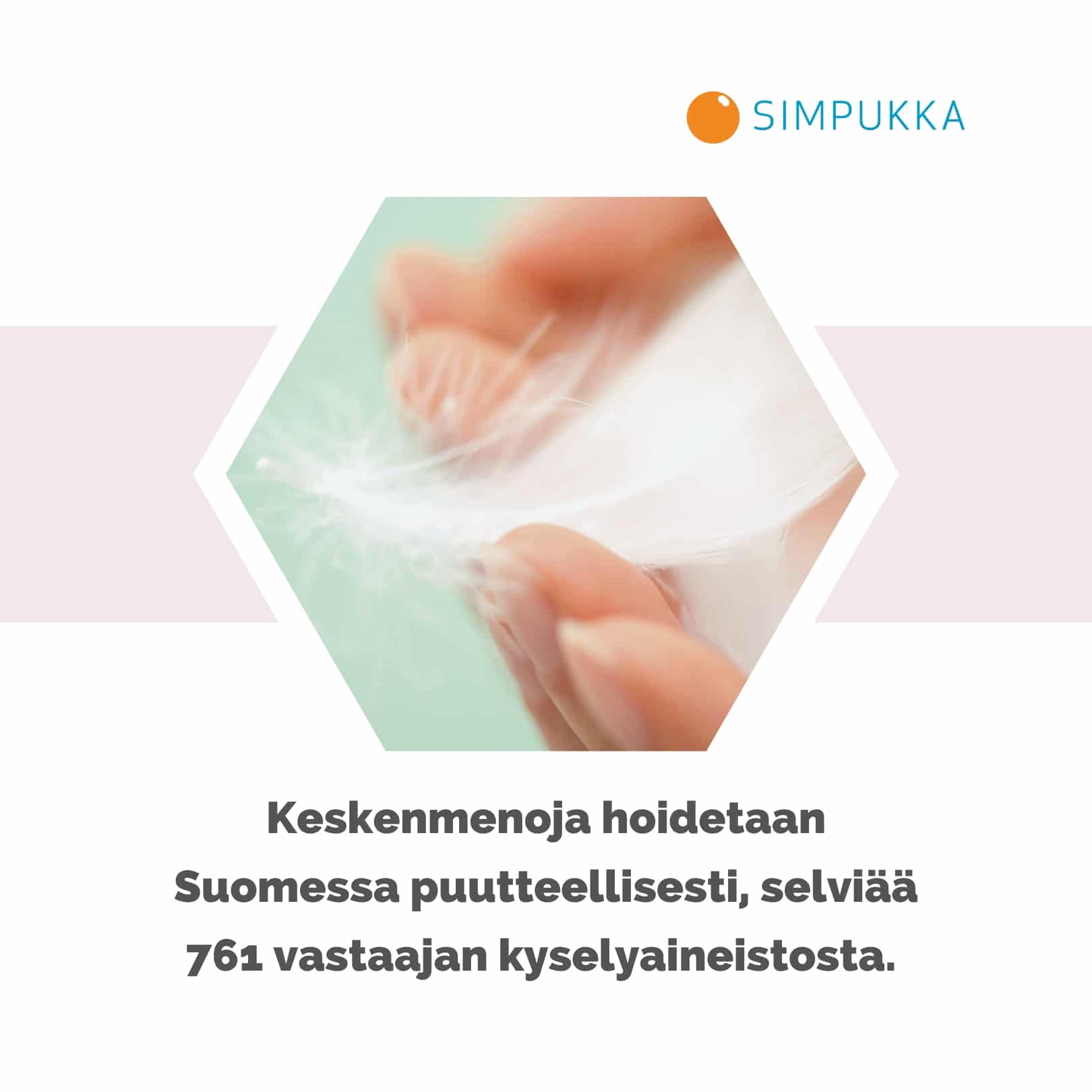 Keskenmenoja hoidetaan Suomessa puutteellisesti, selviää 761 vastaajan kyselyaineistosta. Simpukan logo.