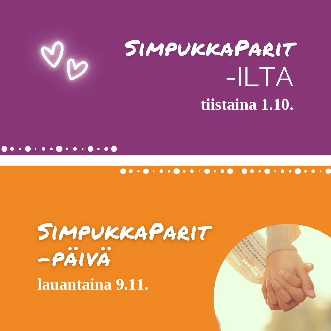 SimpukkaParit-ilta tiistaina 1.10. SimpukkaParit-päivä lauantaina 9.11.